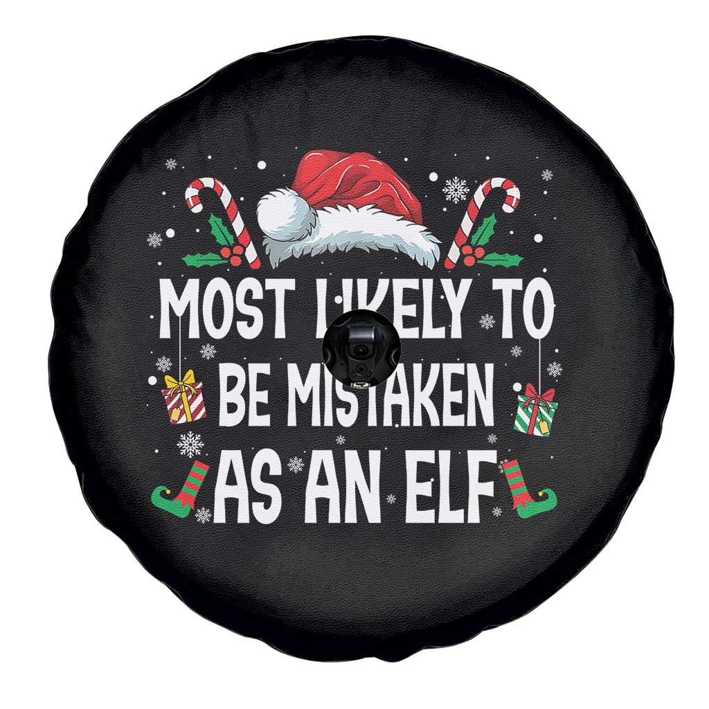 Family Matching Christmas Spare Tire Cover Funny Most Likely To Be Mistaken As An Elf - Wonder Print Shop