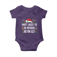 Family Matching Christmas Baby Onesie Funny Most Likely To Be Mistaken As An Elf - Wonder Print Shop