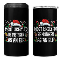 Family Matching Christmas 4 in 1 Can Cooler Tumbler Funny Most Likely To Be Mistaken As An Elf - Wonder Print Shop
