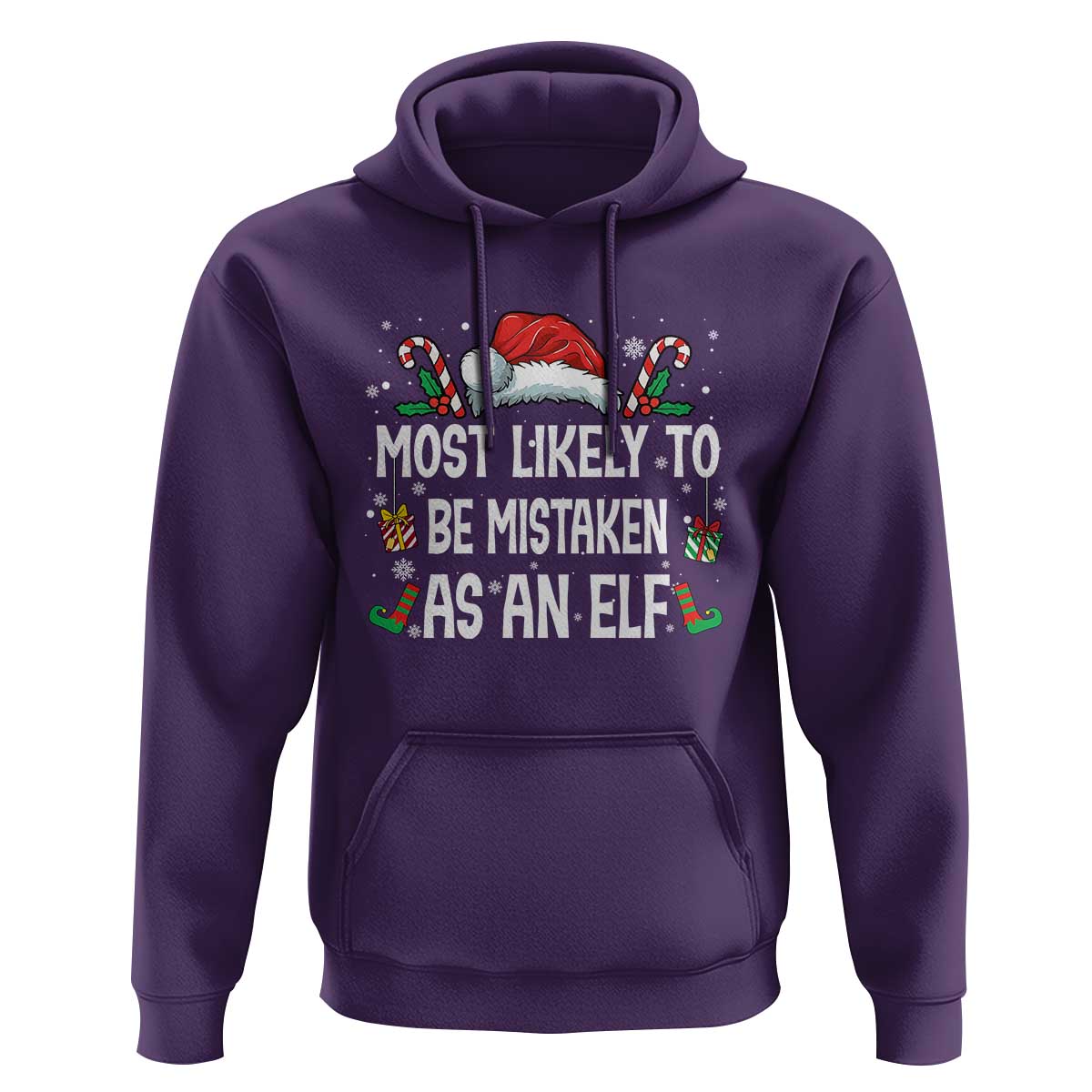 Family Matching Christmas Hoodie Funny Most Likely To Be Mistaken As An Elf - Wonder Print Shop