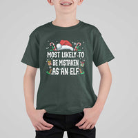 Family Matching Christmas T Shirt For Kid Funny Most Likely To Be Mistaken As An Elf - Wonder Print Shop