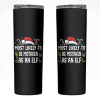 Family Matching Christmas Skinny Tumbler Funny Most Likely To Be Mistaken As An Elf - Wonder Print Shop
