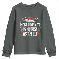 Family Matching Christmas Youth Sweatshirt Funny Most Likely To Be Mistaken As An Elf - Wonder Print Shop