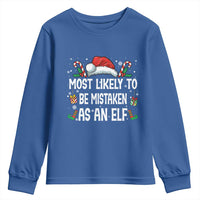 Family Matching Christmas Youth Sweatshirt Funny Most Likely To Be Mistaken As An Elf - Wonder Print Shop