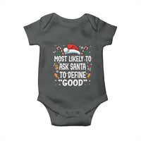 Family Matching Christmas Baby Onesie Most Likely To Ask Santa To Define Good - Wonder Print Shop