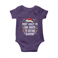 Family Matching Christmas Baby Onesie Most Likely To Ask Santa To Define Good - Wonder Print Shop