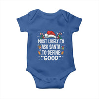 Family Matching Christmas Baby Onesie Most Likely To Ask Santa To Define Good - Wonder Print Shop