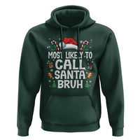 Family Matching Christmas Hoodie Most Likely to Call Santa Bruh - Wonder Print Shop