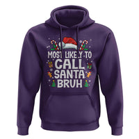 Family Matching Christmas Hoodie Most Likely to Call Santa Bruh - Wonder Print Shop