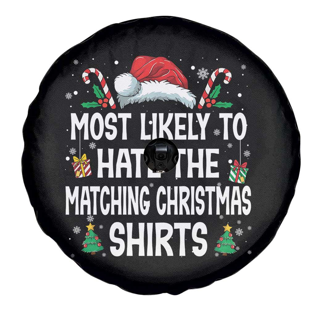Family Matching Christmas Spare Tire Cover Most Likely To Hate Matching Christmas - Wonder Print Shop
