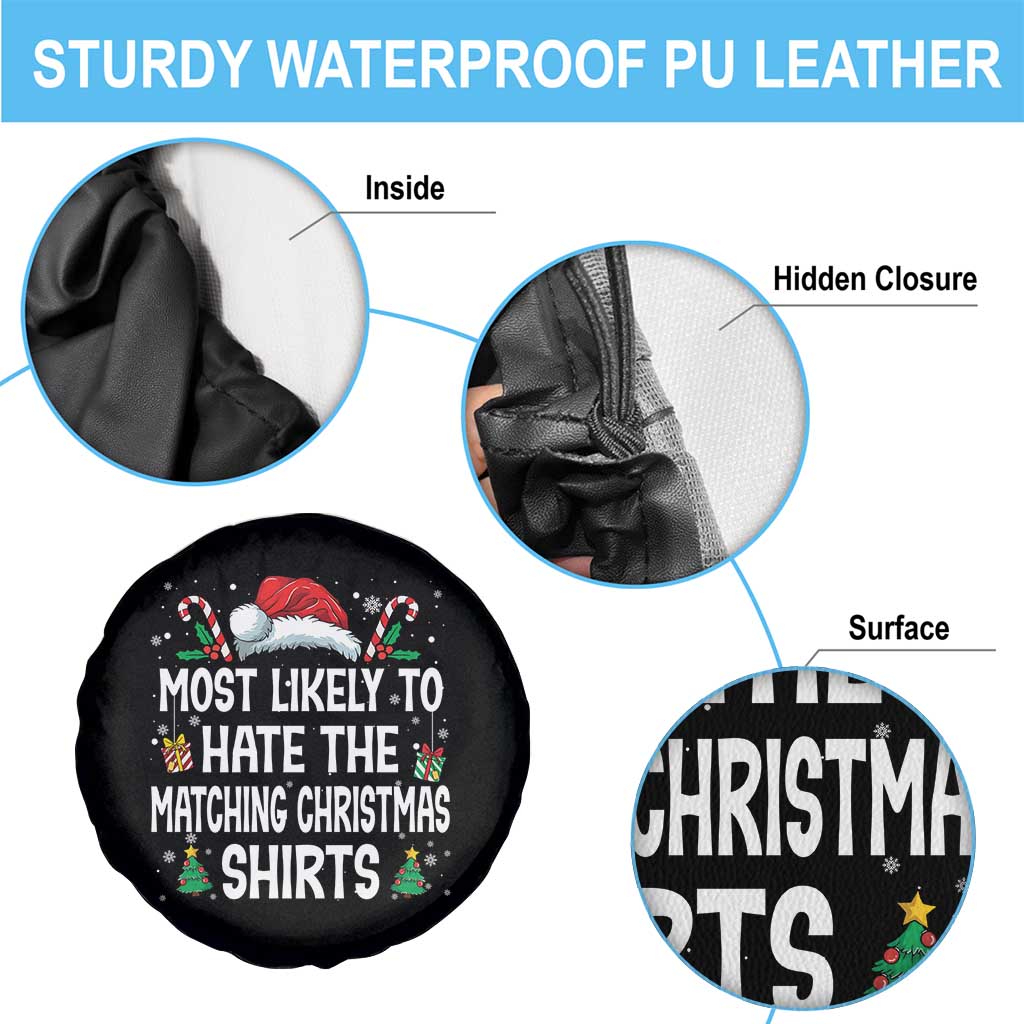 Family Matching Christmas Spare Tire Cover Most Likely To Hate Matching Christmas - Wonder Print Shop