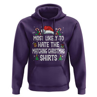 Family Matching Christmas Hoodie Most Likely To Hate Matching Christmas - Wonder Print Shop