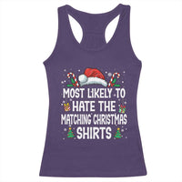 Family Matching Christmas Racerback Tank Top Most Likely To Hate Matching Christmas - Wonder Print Shop