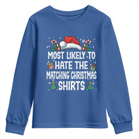 Family Matching Christmas Youth Sweatshirt Most Likely To Hate Matching Christmas - Wonder Print Shop