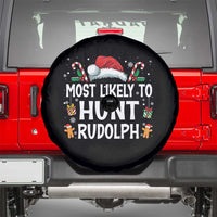 Family Matching Christmas Spare Tire Cover Most Likely To Hunt Rudolph - Wonder Print Shop