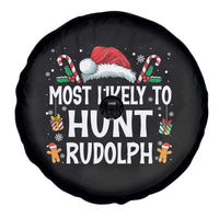 Family Matching Christmas Spare Tire Cover Most Likely To Hunt Rudolph - Wonder Print Shop