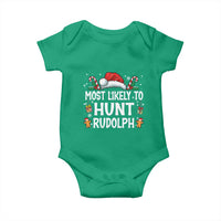 Family Matching Christmas Baby Onesie Most Likely To Hunt Rudolph - Wonder Print Shop