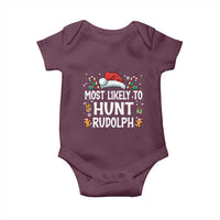Family Matching Christmas Baby Onesie Most Likely To Hunt Rudolph - Wonder Print Shop