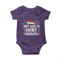Family Matching Christmas Baby Onesie Most Likely To Hunt Rudolph - Wonder Print Shop