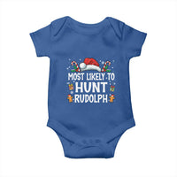 Family Matching Christmas Baby Onesie Most Likely To Hunt Rudolph - Wonder Print Shop
