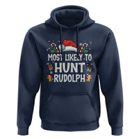 Family Matching Christmas Hoodie Most Likely To Hunt Rudolph - Wonder Print Shop