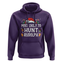 Family Matching Christmas Hoodie Most Likely To Hunt Rudolph - Wonder Print Shop