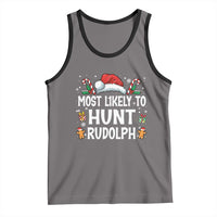 Family Matching Christmas Tank Top Most Likely To Hunt Rudolph - Wonder Print Shop