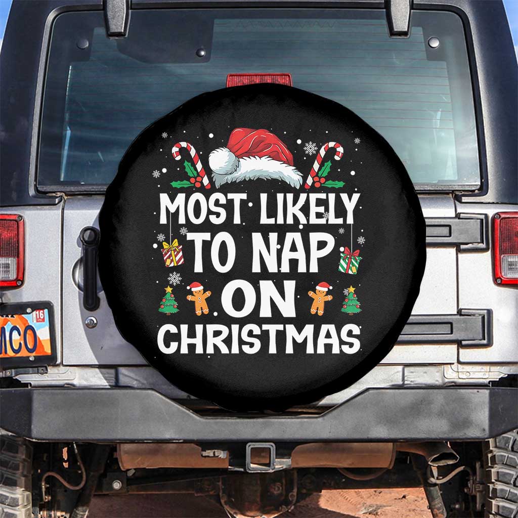 Family Matching Christmas Spare Tire Cover Most Likely To Nap On Xmas - Wonder Print Shop