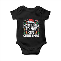 Family Matching Christmas Baby Onesie Most Likely To Nap On Xmas - Wonder Print Shop