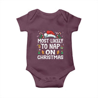 Family Matching Christmas Baby Onesie Most Likely To Nap On Xmas - Wonder Print Shop