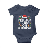 Family Matching Christmas Baby Onesie Most Likely To Nap On Xmas - Wonder Print Shop
