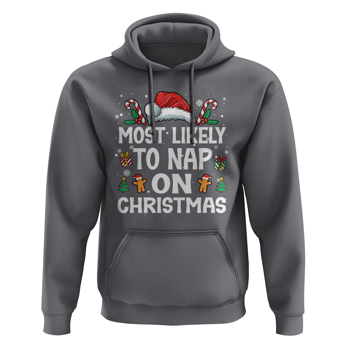 Family Matching Christmas Hoodie Most Likely To Nap On Xmas - Wonder Print Shop