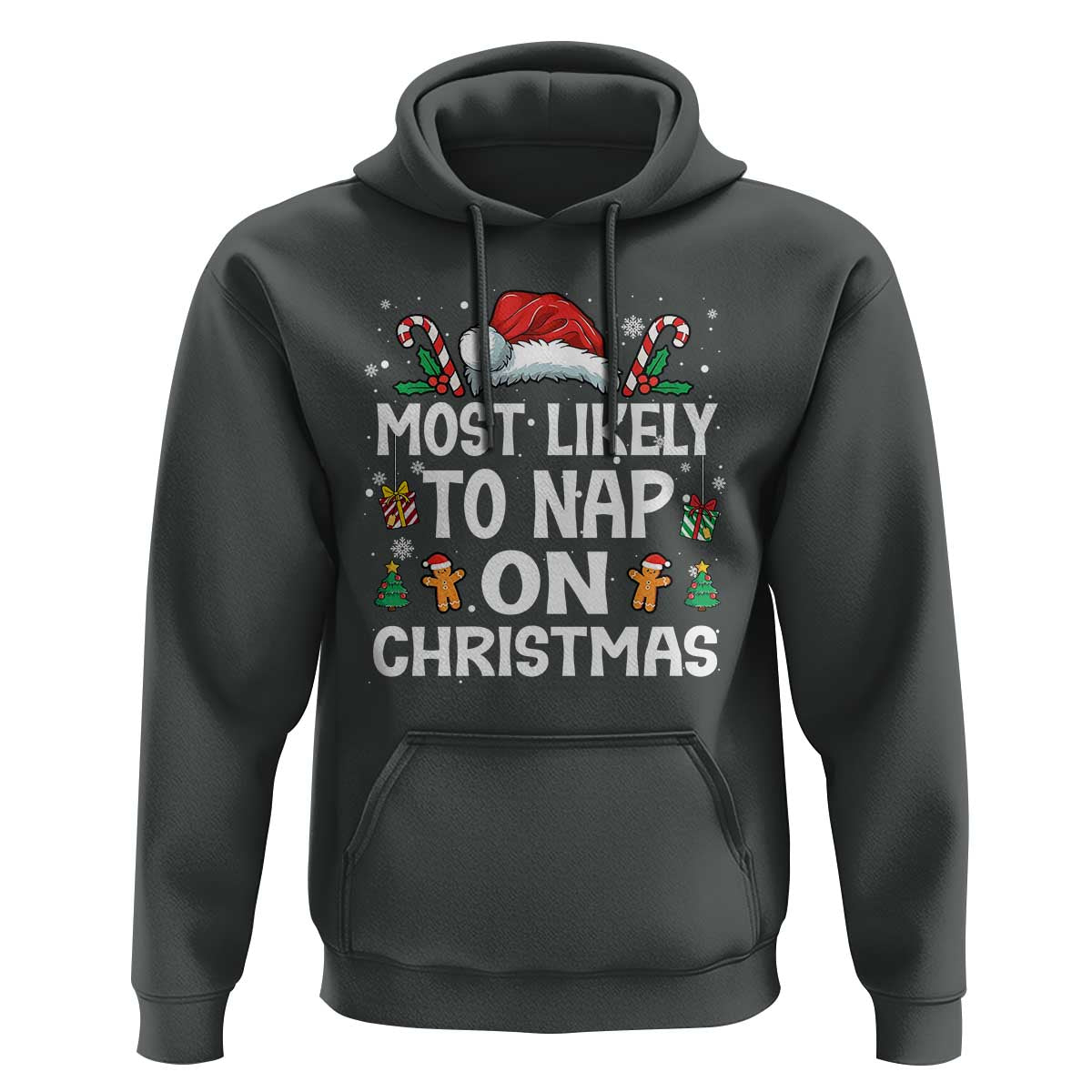 Family Matching Christmas Hoodie Most Likely To Nap On Xmas - Wonder Print Shop