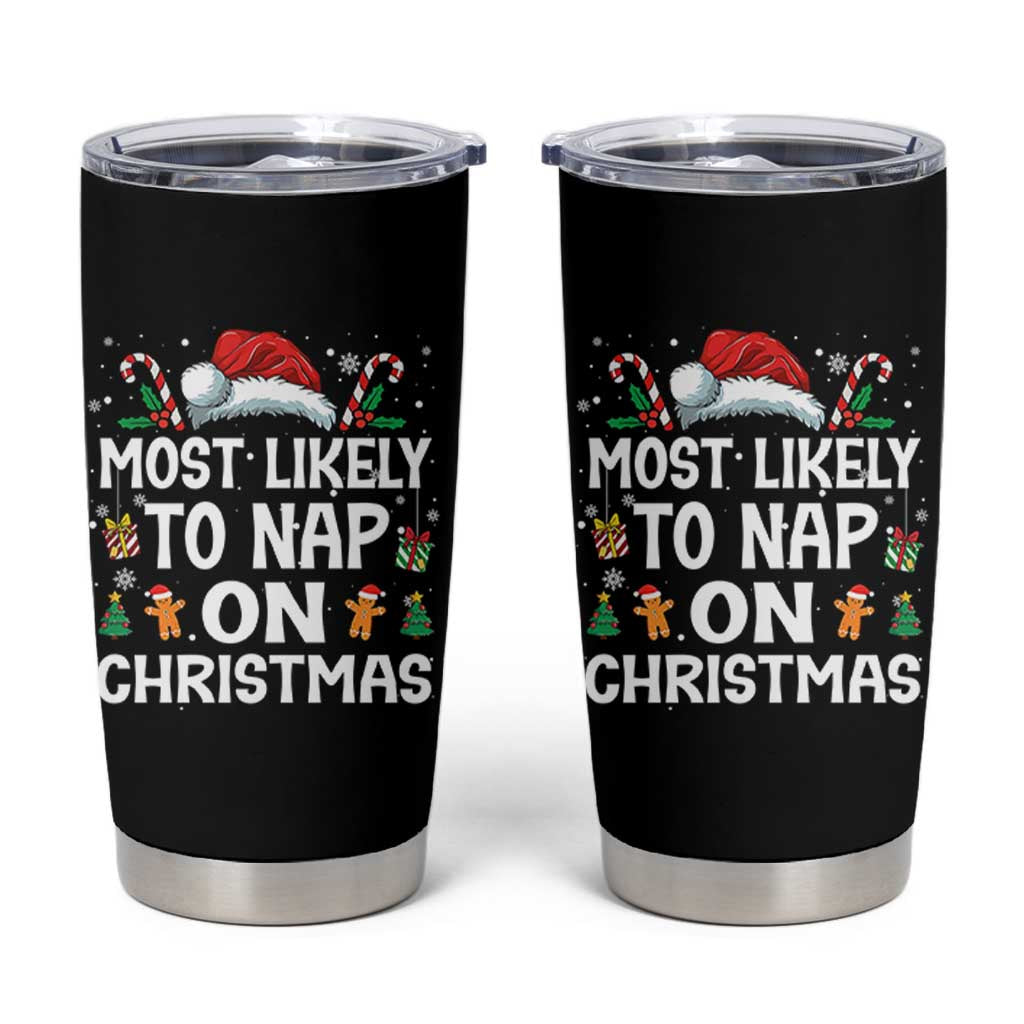 Family Matching Christmas Tumbler Cup Most Likely To Nap On Xmas - Wonder Print Shop