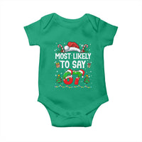 67 Christmas Baby Onesie Most Likely To 6 7 Meme Gen Alpha Slang - Wonder Print Shop