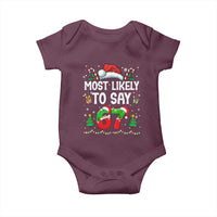67 Christmas Baby Onesie Most Likely To 6 7 Meme Gen Alpha Slang - Wonder Print Shop