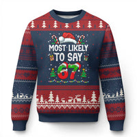 67 Xmas Ugly Christmas Sweater Most Likely To 6 7 Meme Gen Alpha Slang - Wonder Print Shop