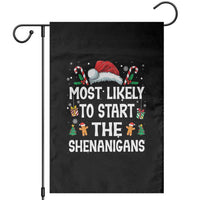 Family Matching Christmas Garden Flag Most Likely To Start All The Shenanigans - Wonder Print Shop