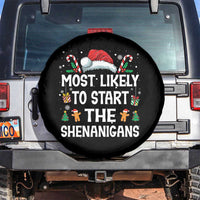 Family Matching Christmas Spare Tire Cover Most Likely To Start All The Shenanigans - Wonder Print Shop
