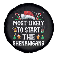 Family Matching Christmas Spare Tire Cover Most Likely To Start All The Shenanigans - Wonder Print Shop