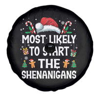Family Matching Christmas Spare Tire Cover Most Likely To Start All The Shenanigans - Wonder Print Shop