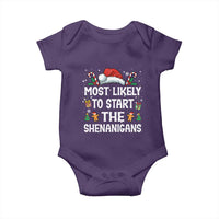 Family Matching Christmas Baby Onesie Most Likely To Start All The Shenanigans - Wonder Print Shop