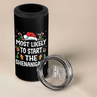 Family Matching Christmas 4 in 1 Can Cooler Tumbler Most Likely To Start All The Shenanigans - Wonder Print Shop
