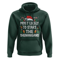 Family Matching Christmas Hoodie Most Likely To Start All The Shenanigans - Wonder Print Shop