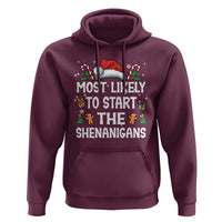Family Matching Christmas Hoodie Most Likely To Start All The Shenanigans - Wonder Print Shop