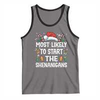 Family Matching Christmas Tank Top Most Likely To Start All The Shenanigans - Wonder Print Shop
