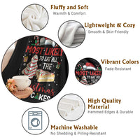 Funny Christmas Squad Throw Blanket Most Likely To Eat All The Christmas Tree Cakes - Wonder Print Shop