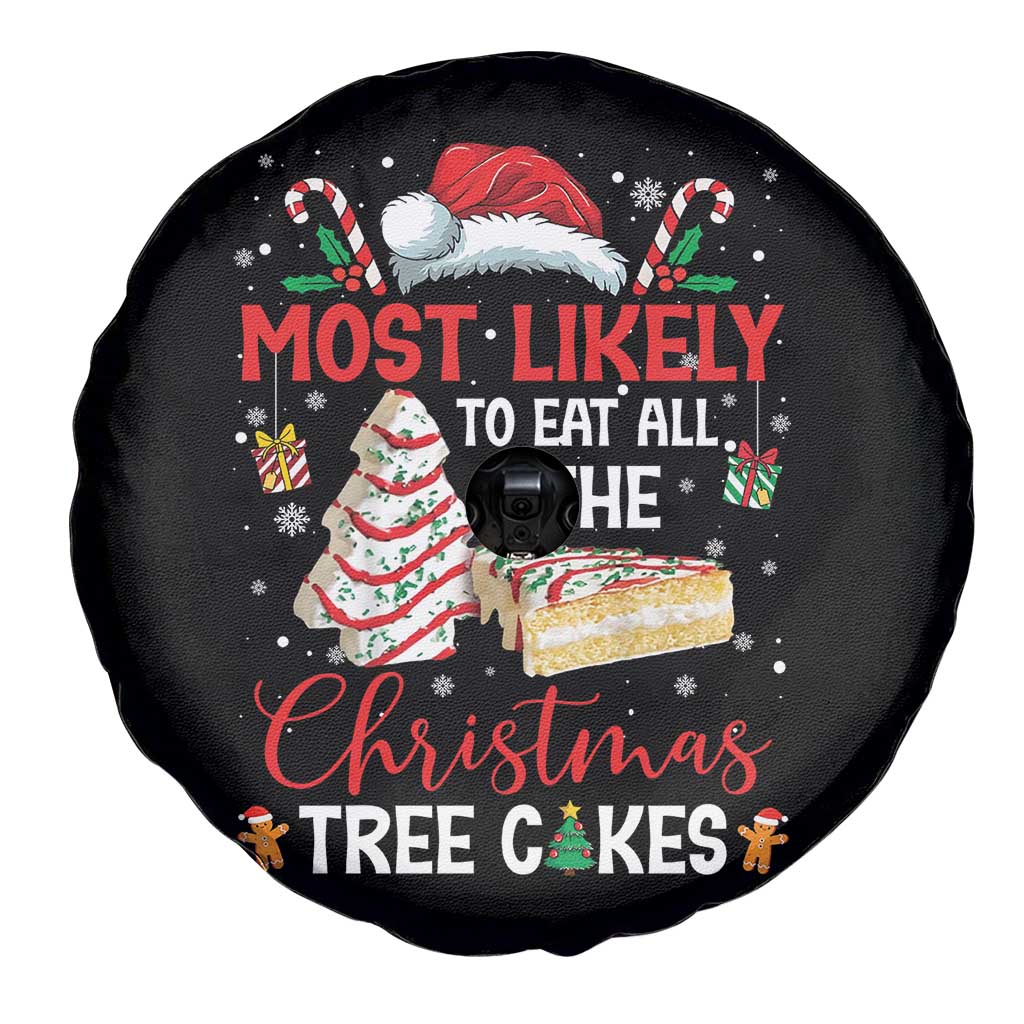 Funny Christmas Squad Spare Tire Cover Most Likely To Eat All The Christmas Tree Cakes - Wonder Print Shop