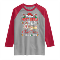 Funny Christmas Squad Raglan Shirt Most Likely To Eat All The Christmas Tree Cakes - Wonder Print Shop