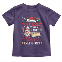 Funny Christmas Squad Toddler T Shirt Most Likely To Eat All The Christmas Tree Cakes - Wonder Print Shop
